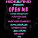 Flyer for Hide&Find presents Open air daytime terrace party Aura