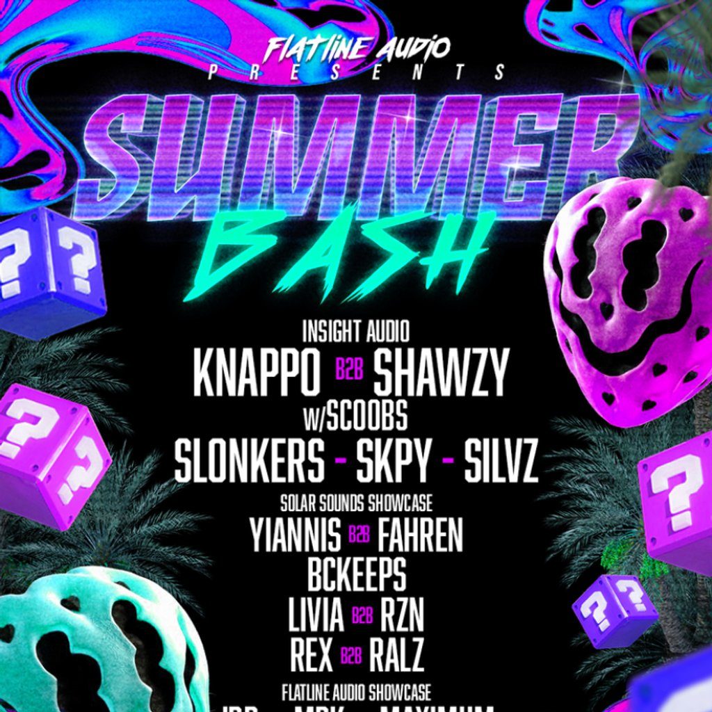 Flyer for Flatline Audio Presents : Summer Bash