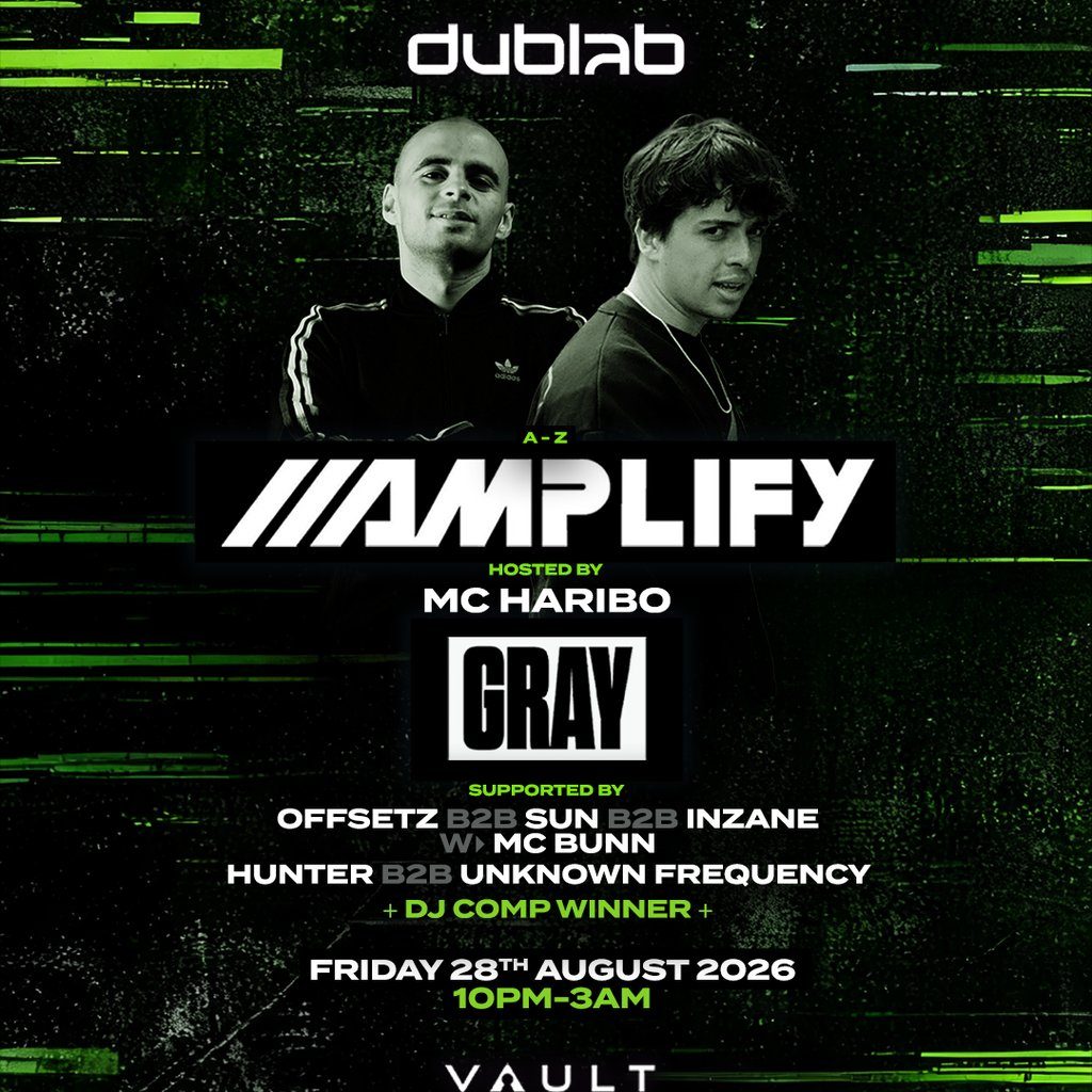 Flyer for Dublab: Amplify & Gray