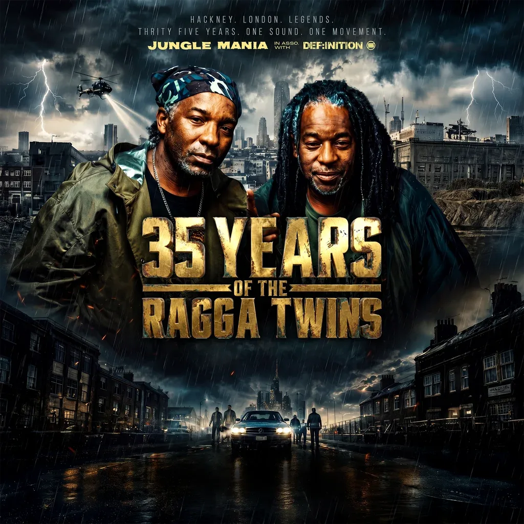 Flyer for 35 Years of the Ragga Twins | London