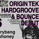 Flyer for ORIGIN TEK : HARDGROOVE & BOUNCE debut rave
