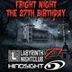 Flyer for Hindsight's 27th Birthday - Fright Night