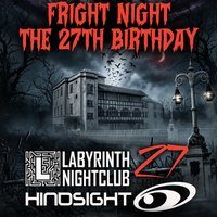 Flyer for Hindsight's 27th Birthday - Fright Night