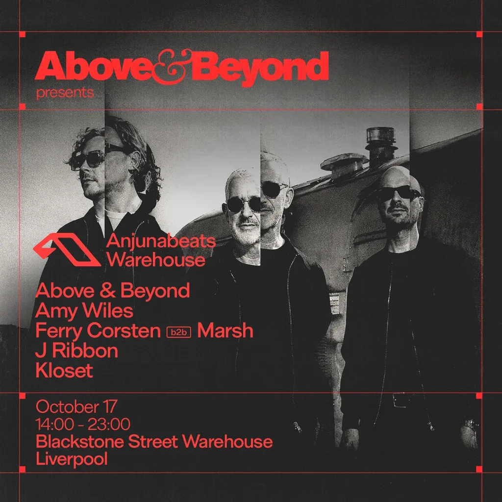 Flyer for Above & Beyond presents Anjunabeats Liverpool