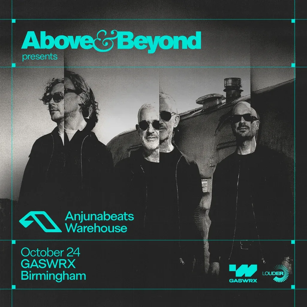 Flyer for ABOVE & BEYOND presents Anjunabeats Warehouse at GASWRX