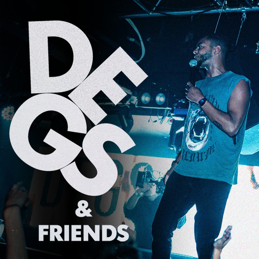 Flyer for Degs and Friends - Hazard, Evil b, JFB, Degs, Oko