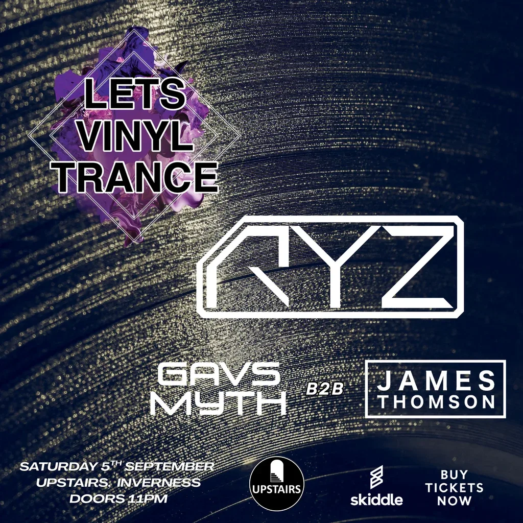 Flyer for Lets Vinyl Trance with Ryz