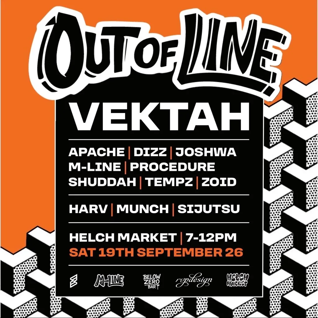Flyer for OUT OF LINE Presents - Vektah