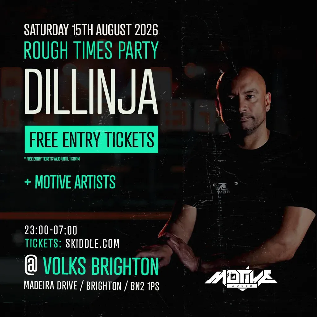 Flyer for Motive Audio - Dillinja - Free Entry*!