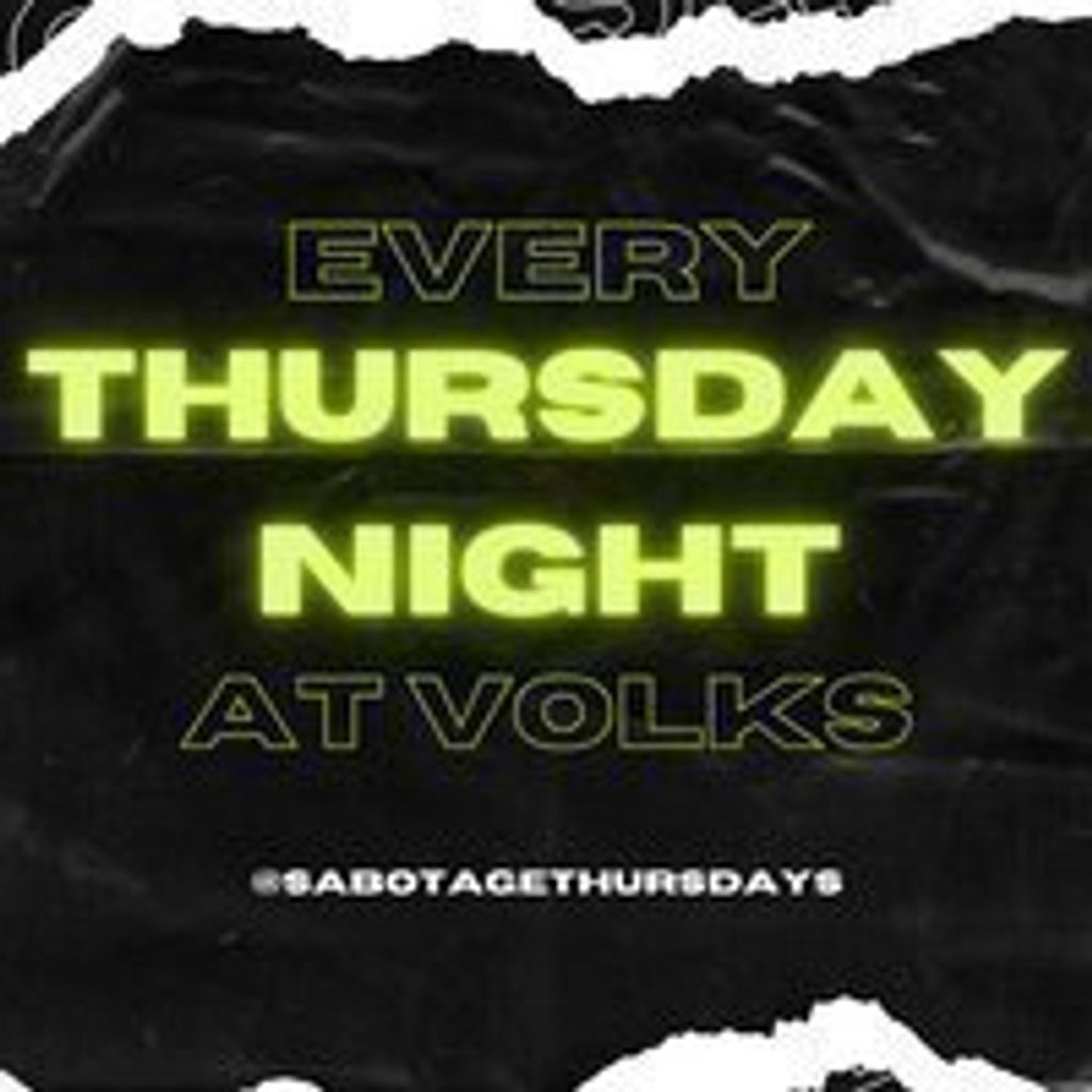 Flyer for Sabotage Thursdays