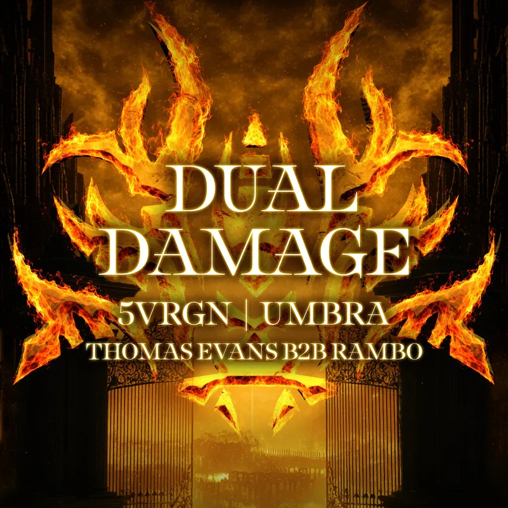 Flyer for Khaotic Presents: DUAL DAMAGE, 5VRGN & more
