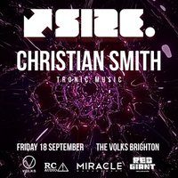 Flyer for SiZE & Vybe Voyage @ The Volks w/ Christian Smith