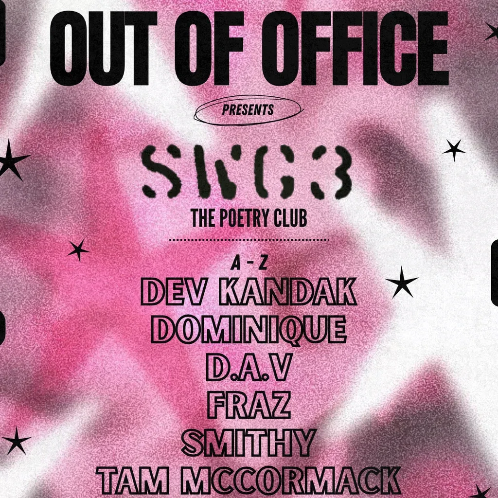 Flyer for Out Of Office - SWG3 Poetry Club