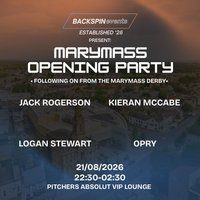Flyer for Backspin Volume 006 - Marymass Opening Party