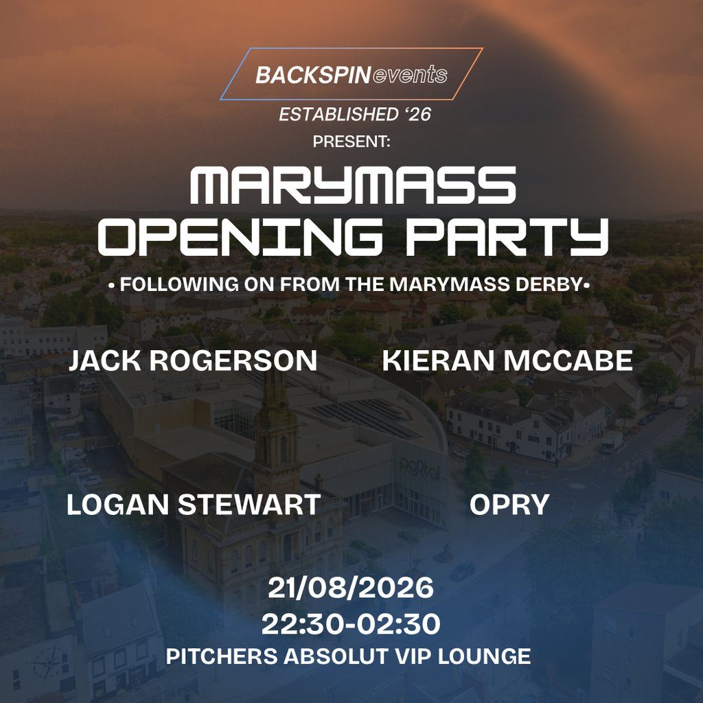 Flyer for Backspin Volume 006 - Marymass Opening Party