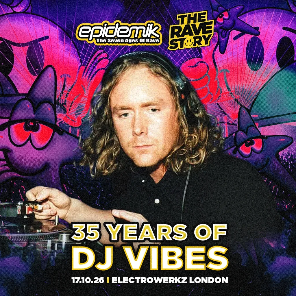 Flyer for 35 Years of DJ Vibes