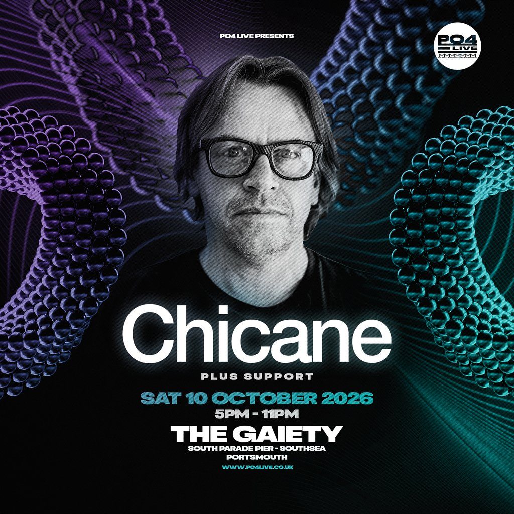 Flyer for PO4 Live Presents: Chicane + Support