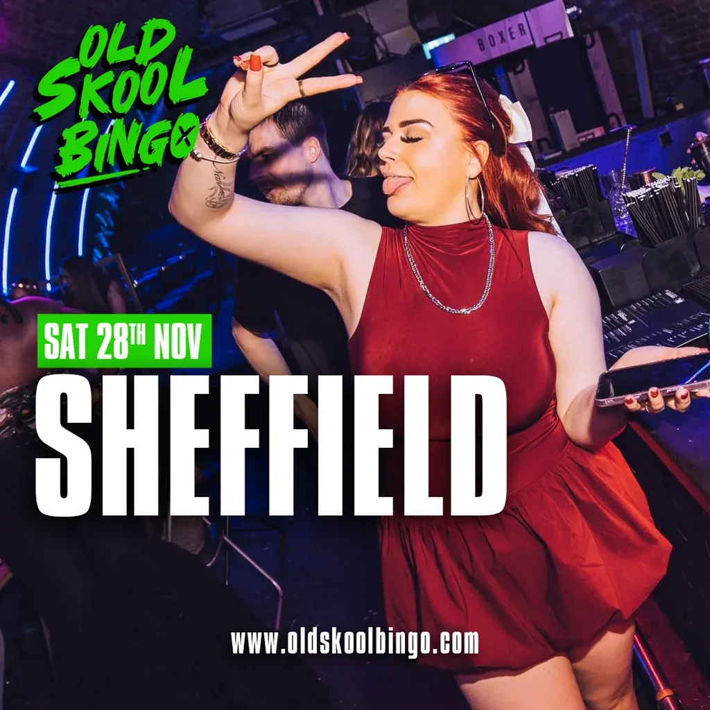 Flyer for Old Skool Bingo Sat 28th Nov Sheffield