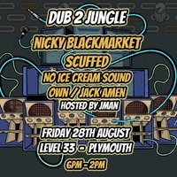 Flyer for Dub 2 Jungle: Nicky Blackmarket +  Scuffed  + No Ice Cream Sound
