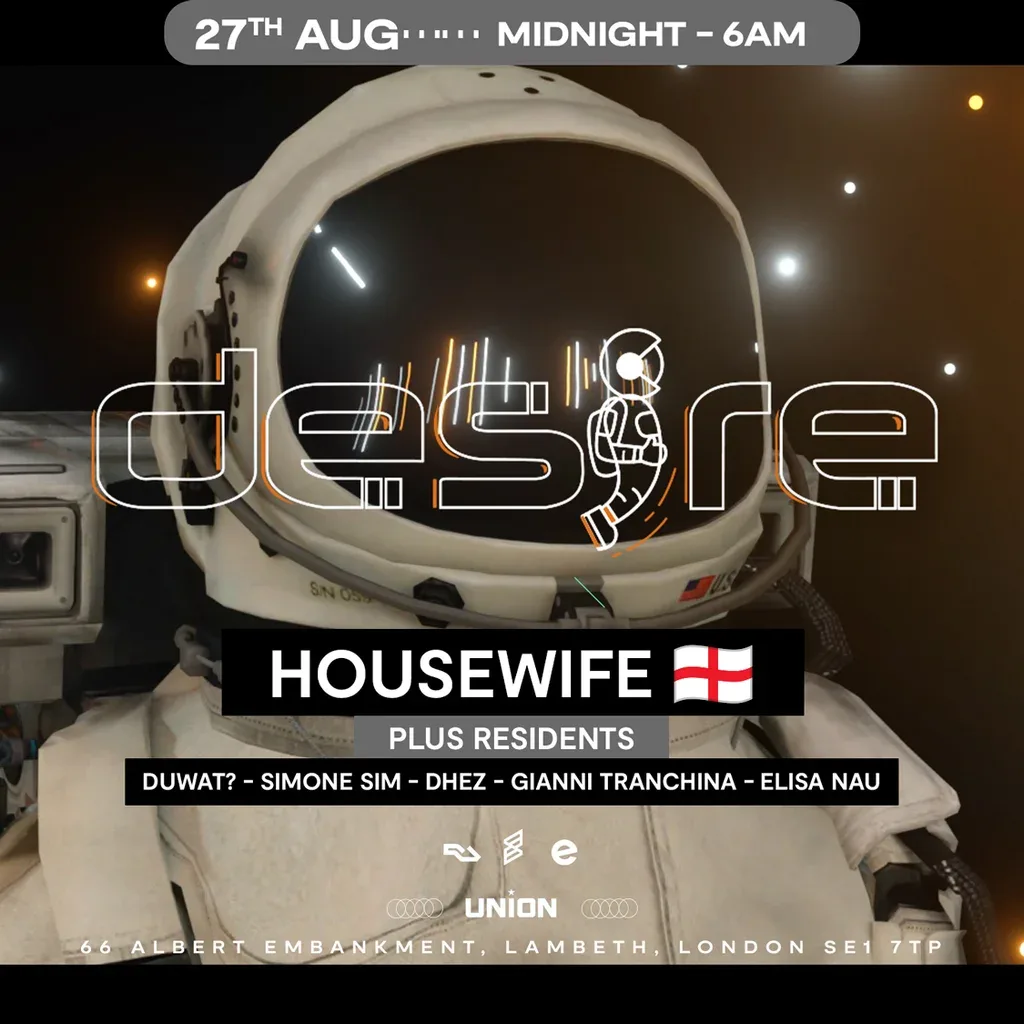 Flyer for DESIRE - Weekly Thursday After Party - HOUSEWIFE