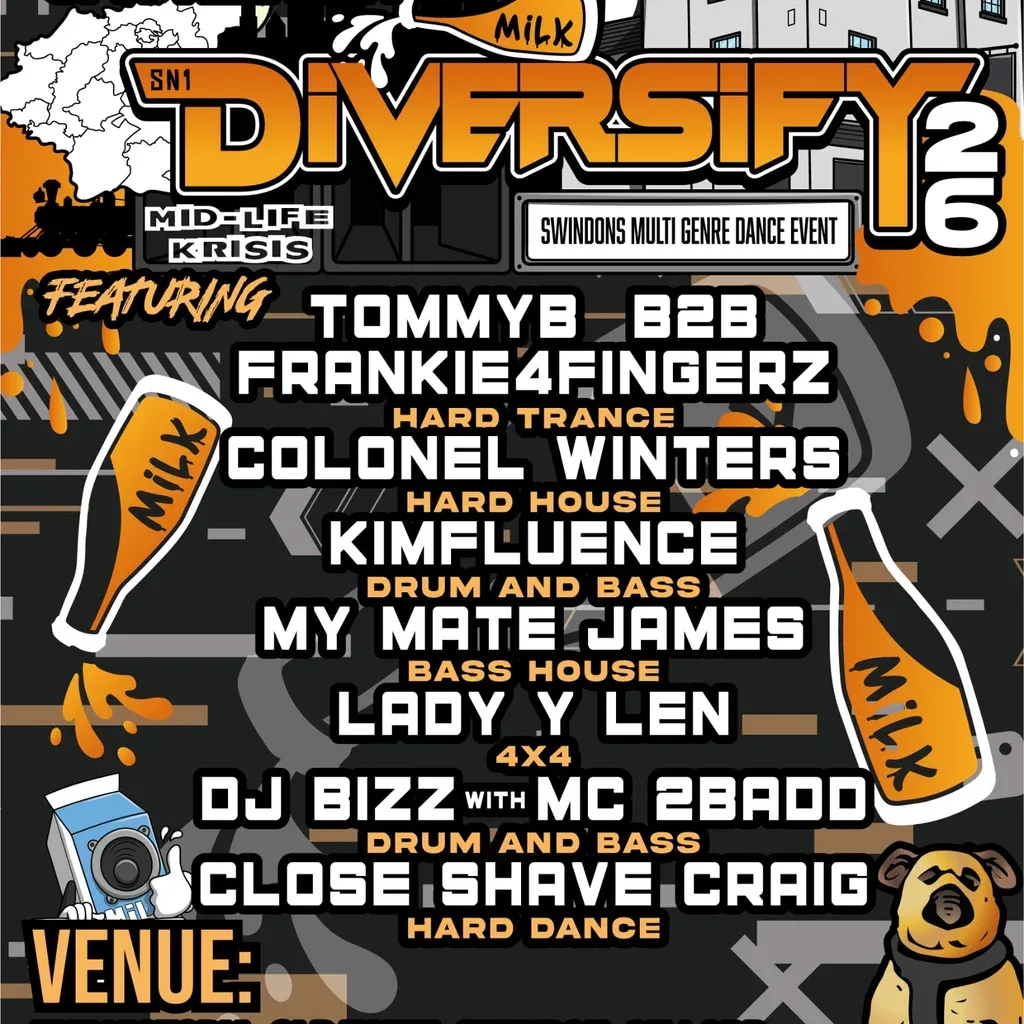 Flyer for Mid Life Krisis ~ DIVERSIFY 2026