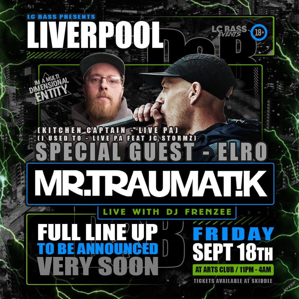 Flyer for Mr Traumatik tour 2026 ft Elro