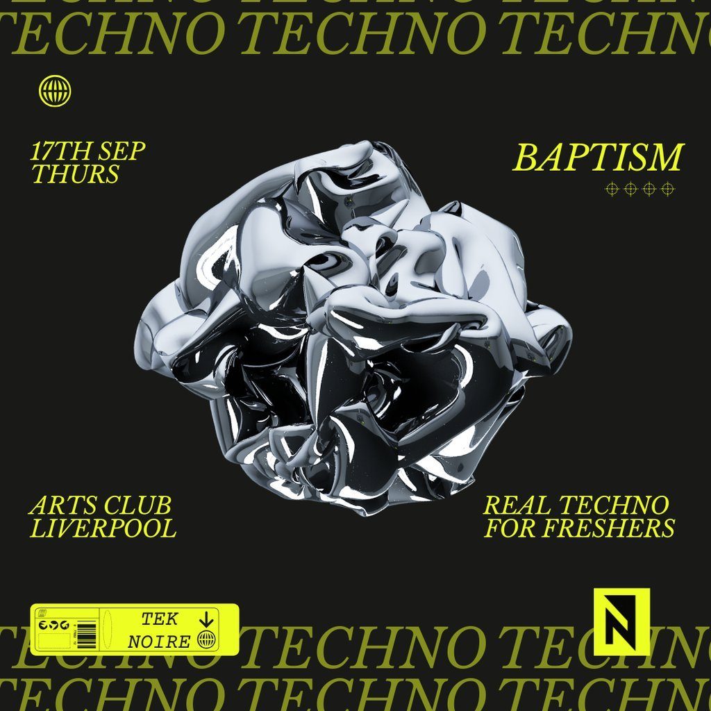 Flyer for Tek Noire - BAPTISM