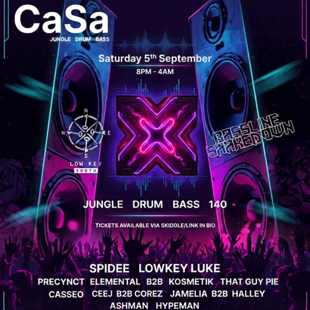 Flyer for Lowkey South  X  Bassline Shakedown