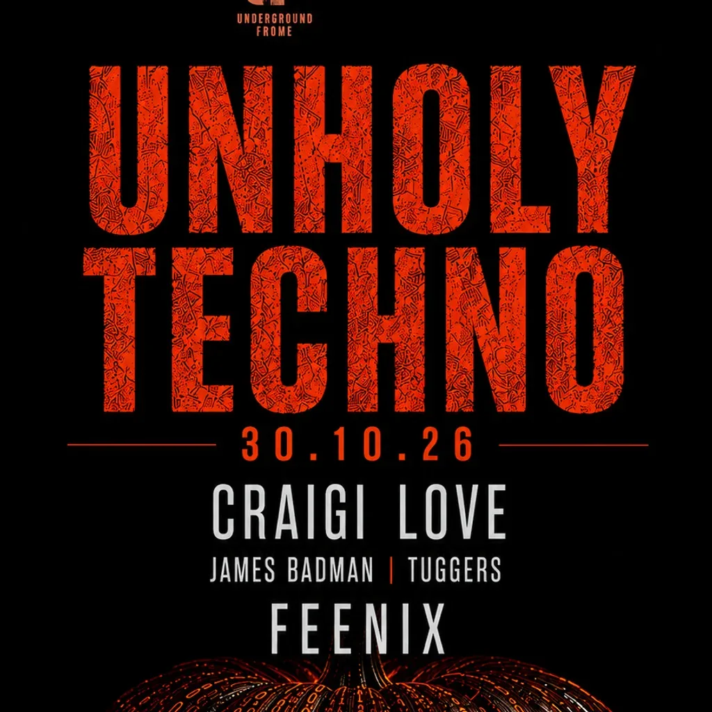 Flyer for Techmeout - Unholy Techno