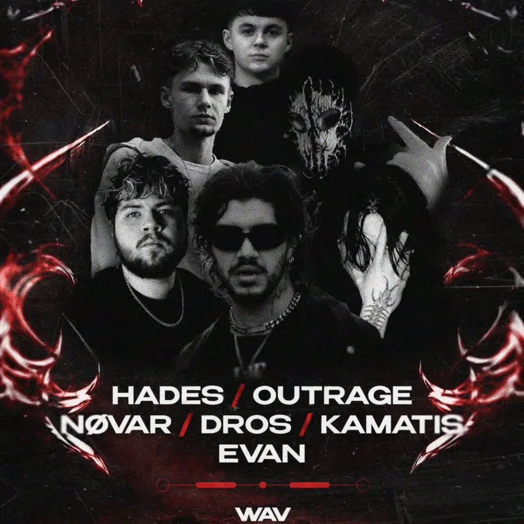 Flyer for THE BACKROOMS PRESENT: HADES+OUTRAGE  + more