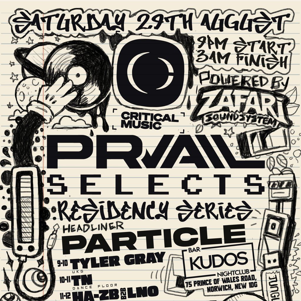 Flyer for PRVAIL SELECTS: PARTICLE (residency series)