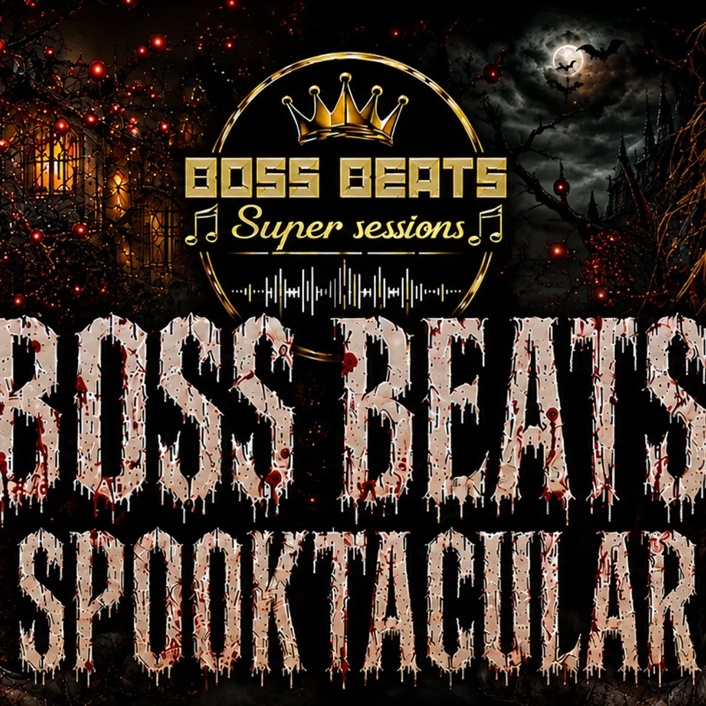 Flyer for Boss Beats Super Sessions Spooktacular