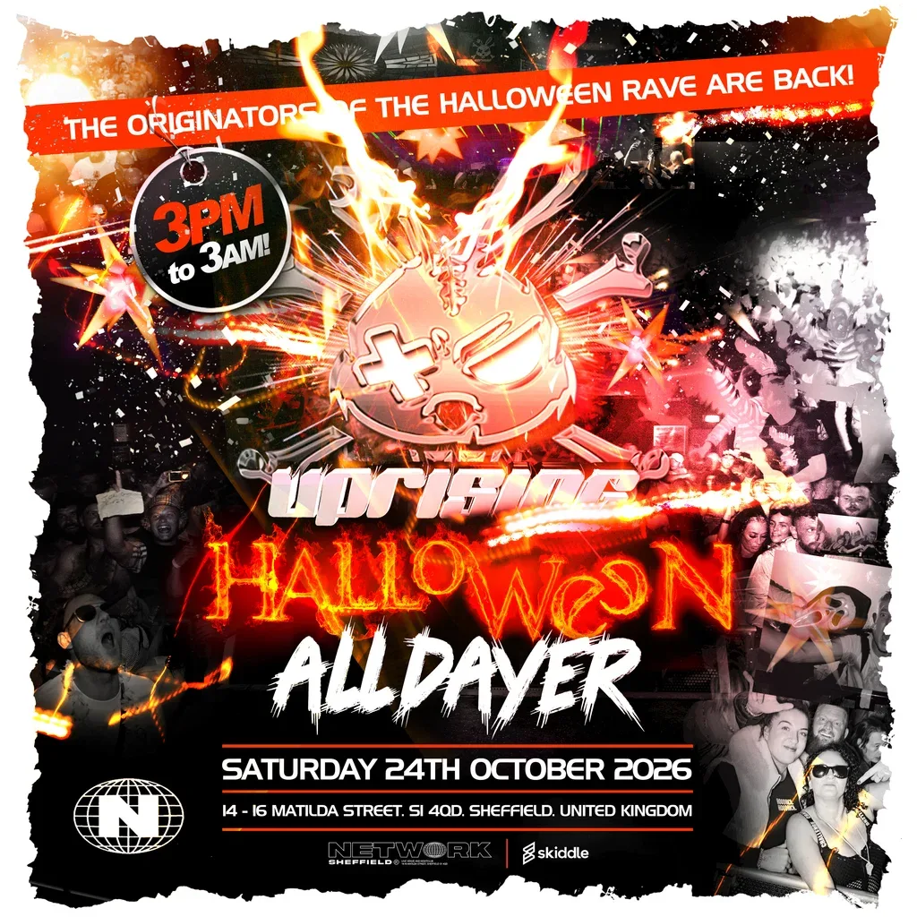Flyer for Uprising Halloween All Dayer 2026