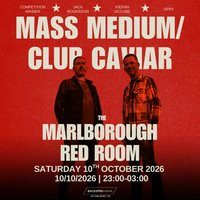 Flyer for Backspin Events Present: Mass Medium/Club Caviar