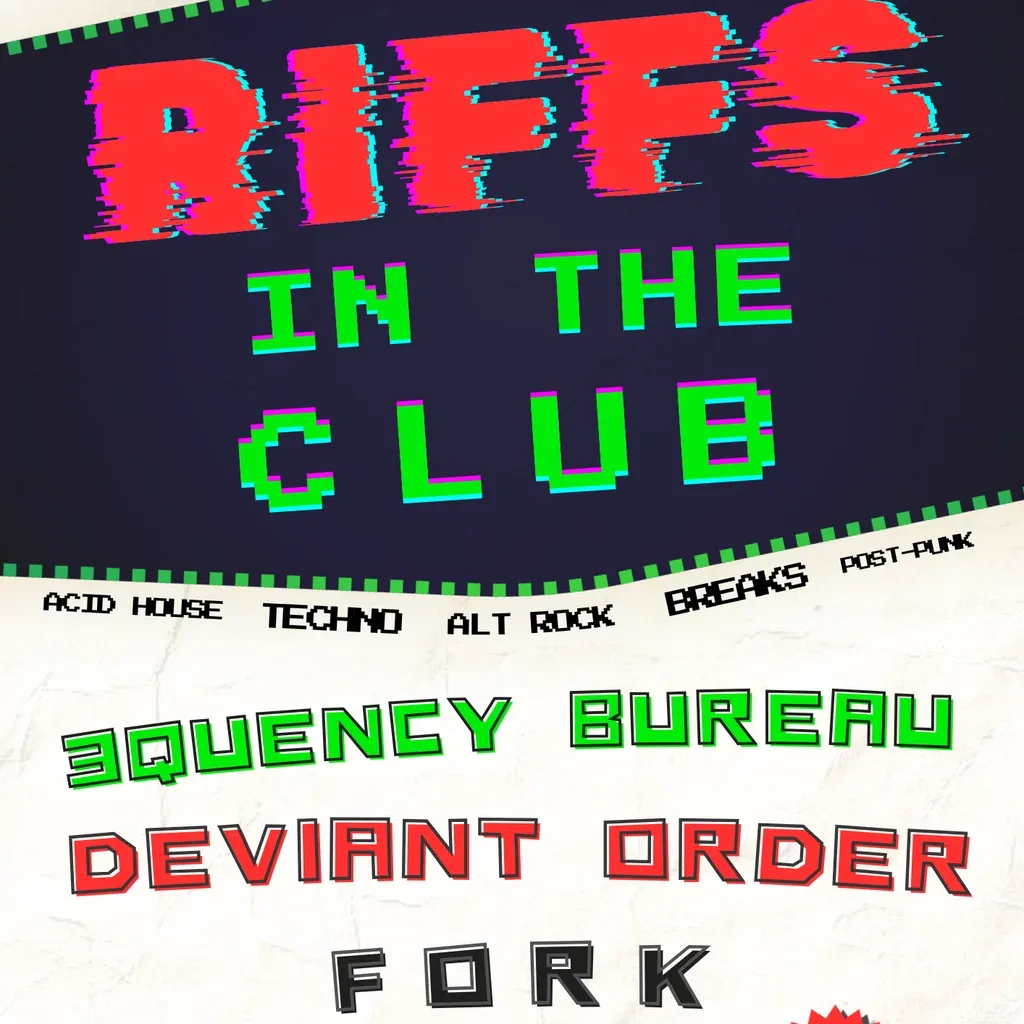 Flyer for Riffs In The Club