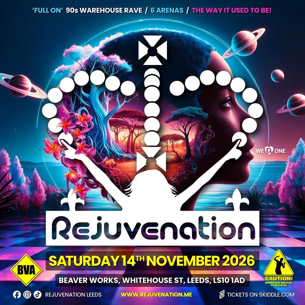 Flyer for Rejuvenation - November Rave 2026