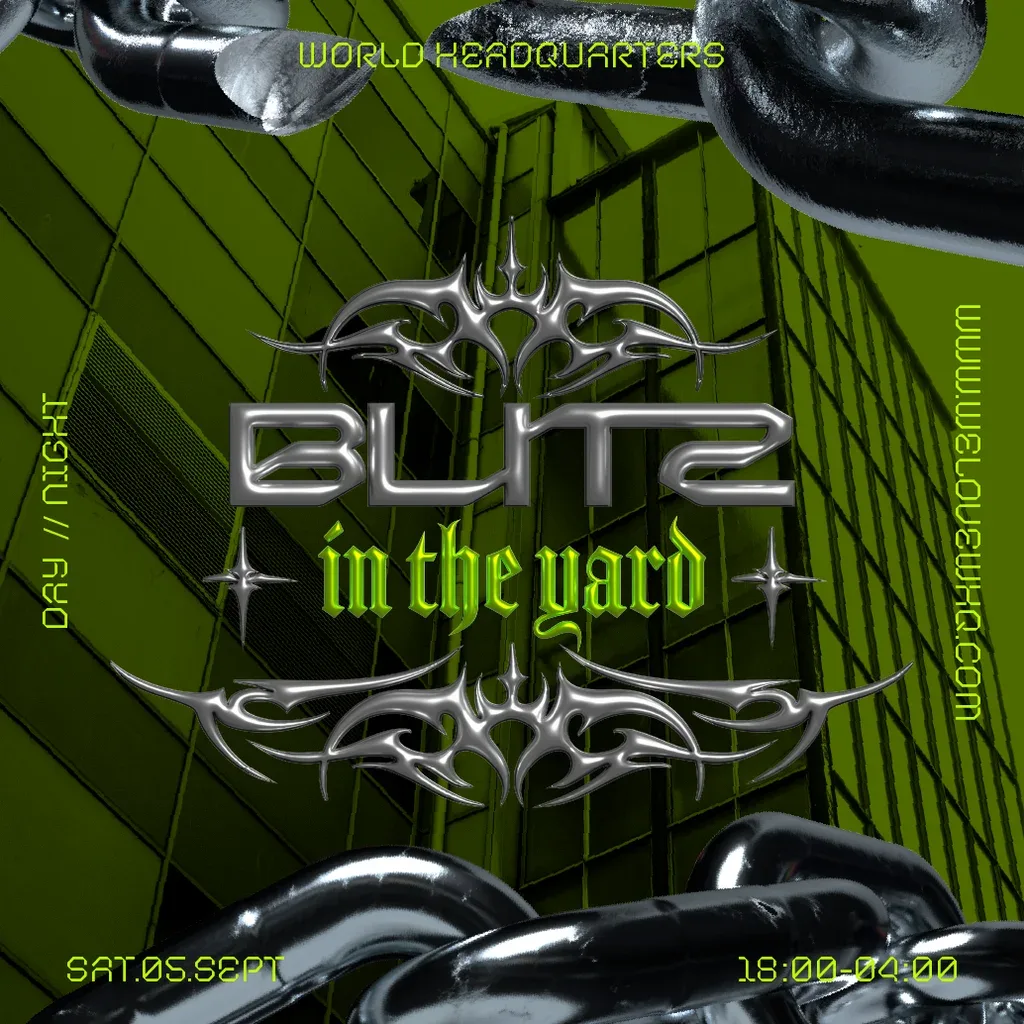 Flyer for Blitz In The Yard - Free Party - Day & Night