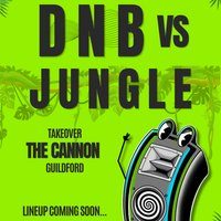 Flyer for DNB VS Jungle Wobble Raves