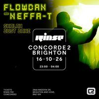 Flyer for Rinse FM Presents Flowdan, Neffa-T & More