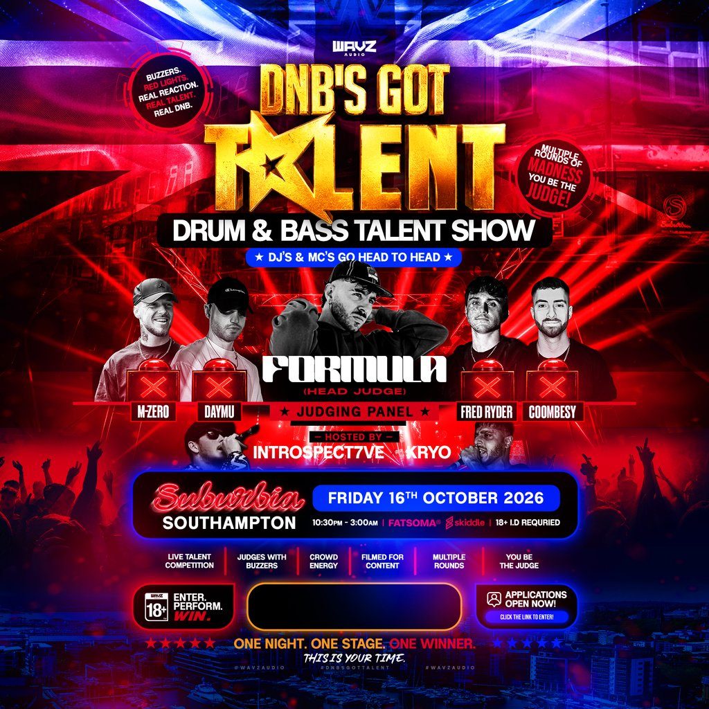 Flyer for WAVZ Audio Presents: DnB's Got Talent