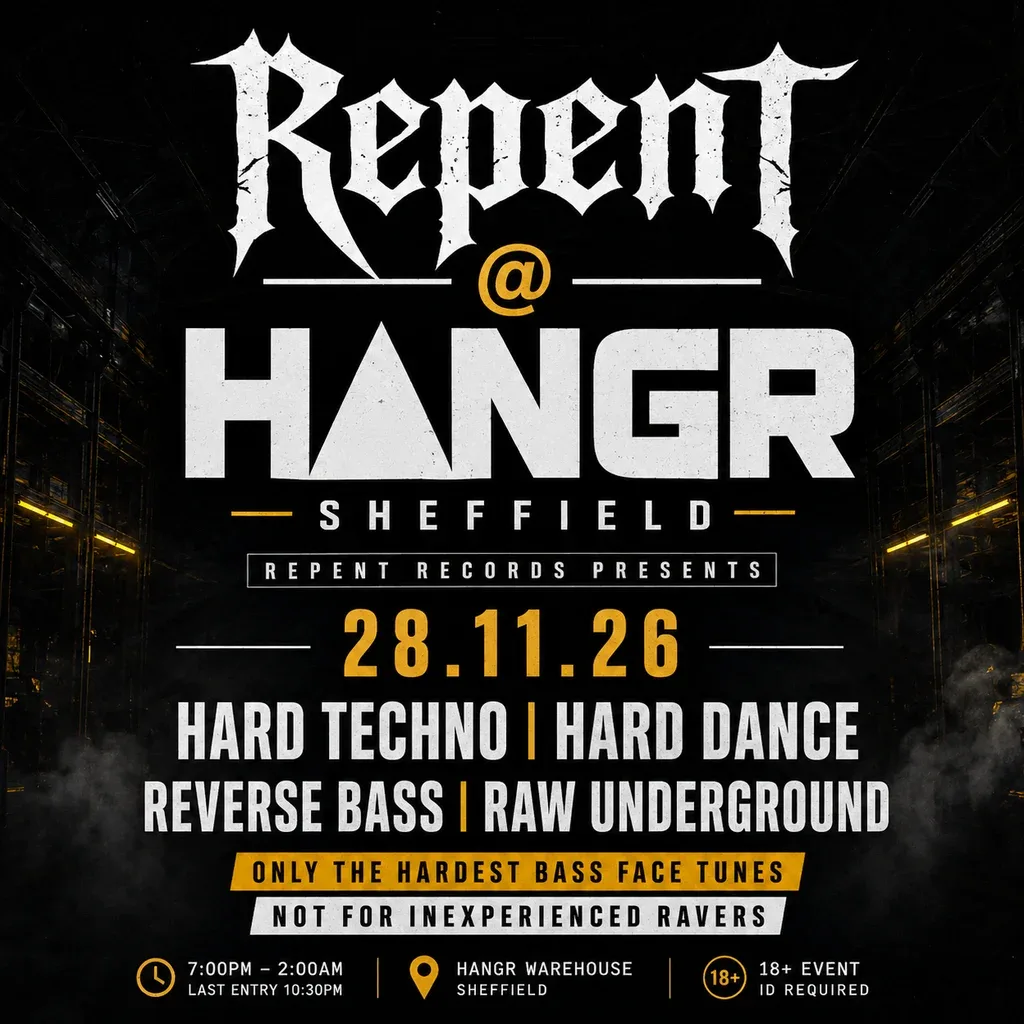 Flyer for Repent Records Presents: