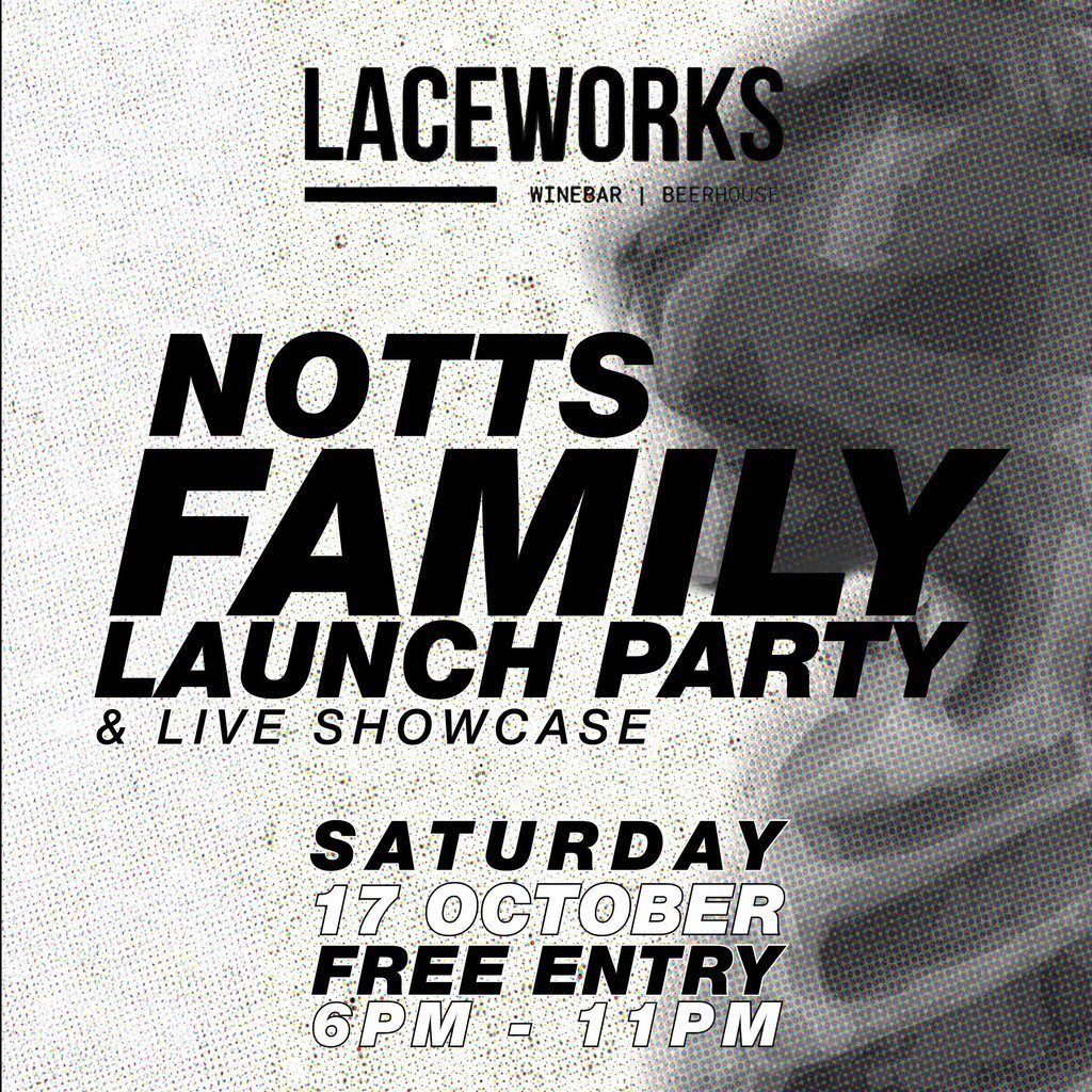 Flyer for Notts Family Launch | Dusty 4 Track | Loud Planet Records & More