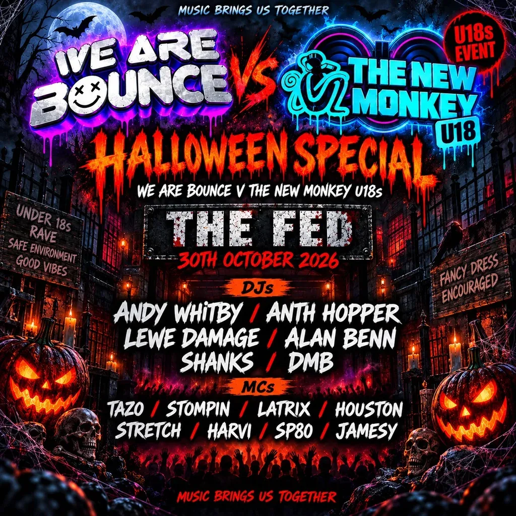 Flyer for We are bounce vs The New Monkey