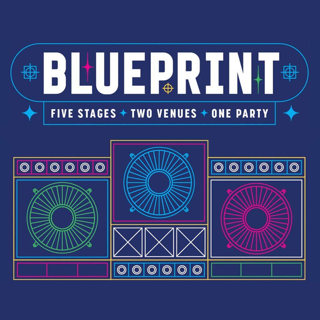 Flyer for Blueprint: The Launch Party