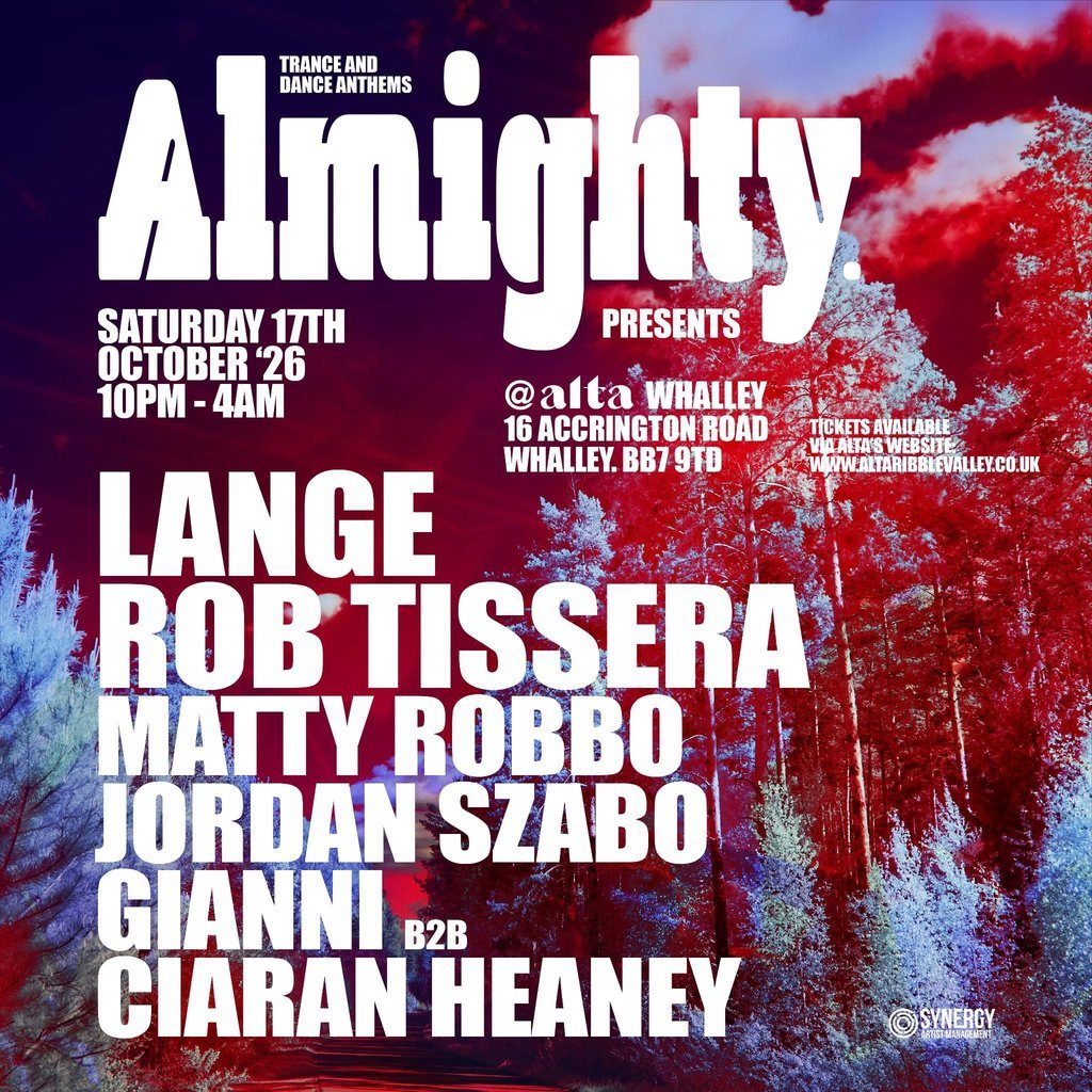 Flyer for Almighty with LANGE @ alta