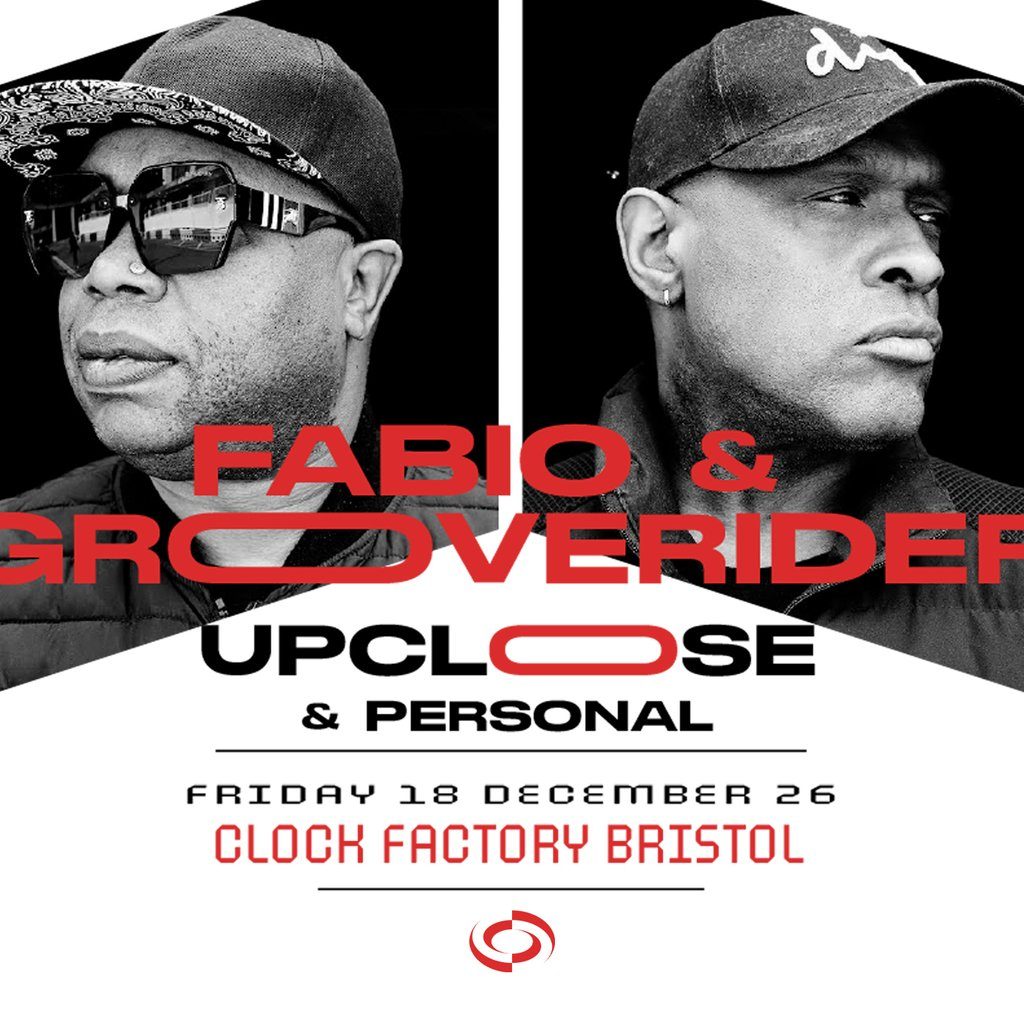 Flyer for Fabio & Grooverider: Up Close & Personal Tour - Bristol