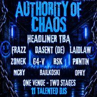 Flyer for BRA Events Presents: Authority of Chaos