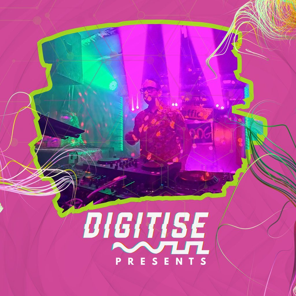 Flyer for DIGITISE x BAG FACTORY | BREAKS, TECHNO, DNB, LASERS & A RAFFLE?