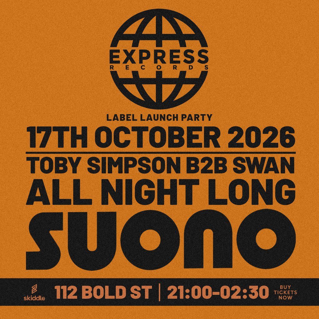 Flyer for Express Records Launch Party
