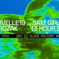 Flyer for Clock Factory Presents: Douvelle19 B2B Sam Girling B2B Prozak
